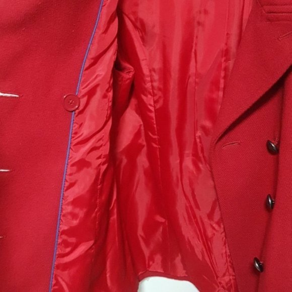 NEW Black Label Red Peacoat | Size M - Picture 10 of 13